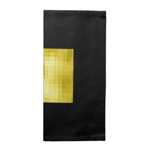Gold Paneled Black-II Cloth Napkin