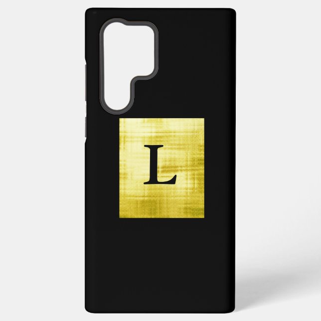 Gold Paneled Black-II Samsung Galaxy Case (Back)
