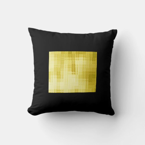 Gold_Paneled Black _II Throw Pillow