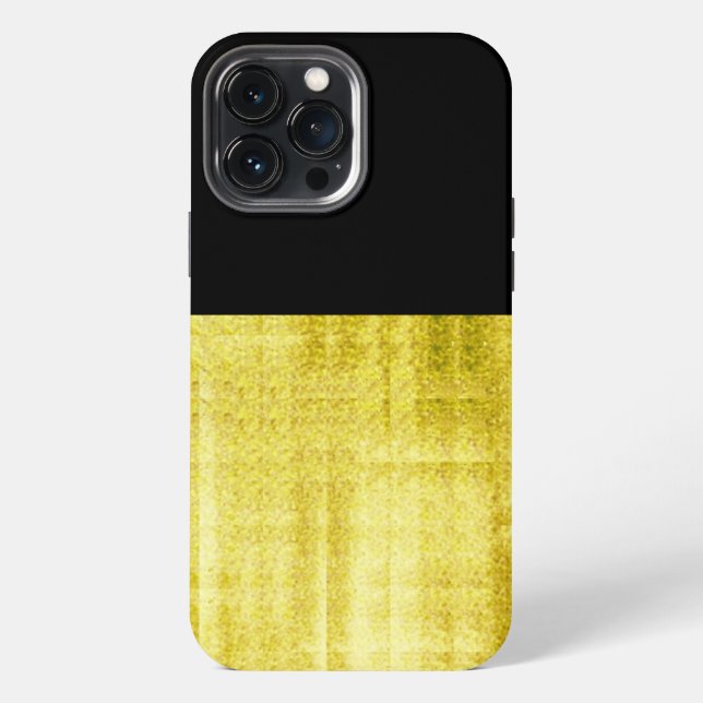 Gold Paneled Black  Iphone Case (Back)