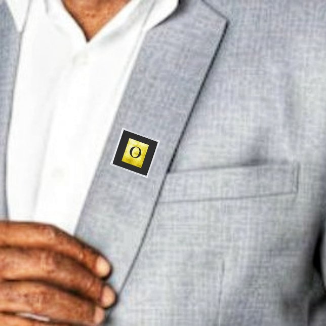 Gold-Paneled Black Lapel Pin (With your Father in mind, select this Gold-Paneled Black Lapel Pin-also in silver plate!)