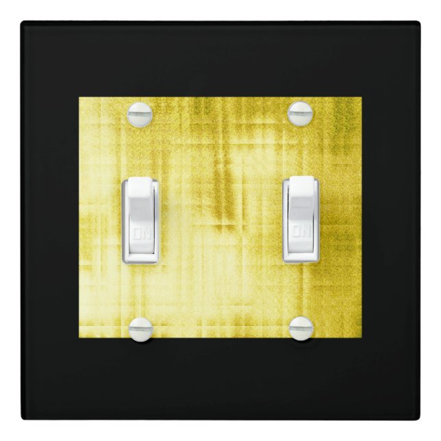Gold-Paneled Black Light Switch Cover (In Situ)