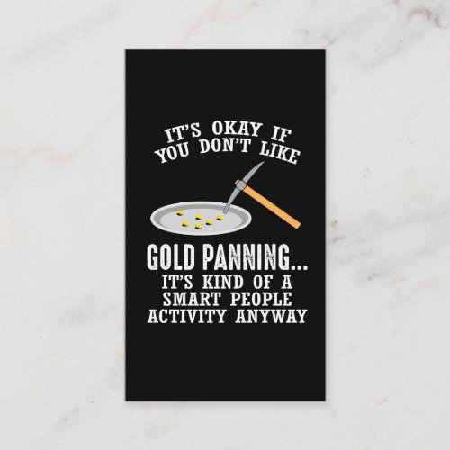 Gold Panning Gift _ Mining Funny Miner Business Card