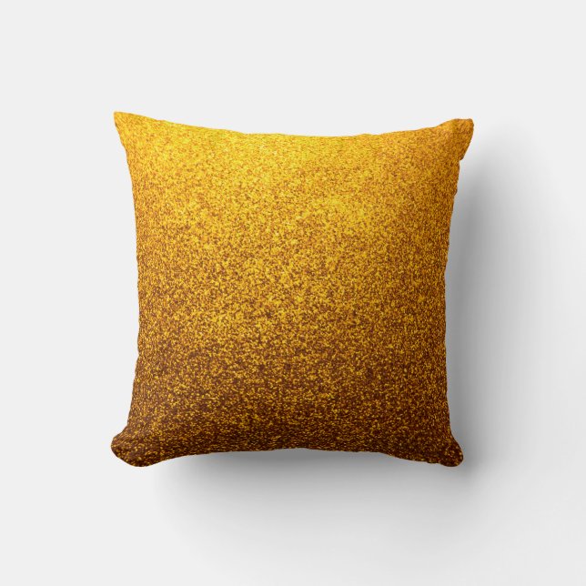 Gold Paradise Throw Pillow (Front)