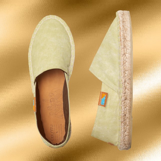 Gold Parchment Abstract Pattern  Slip-on Espadrilles (Creator Uploaded)