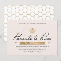 Gold Parents to Bee Baby Shower Blush