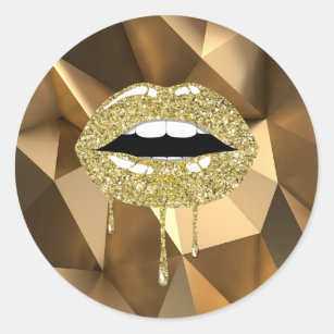 Glitter Dripping Lips Png Gold Dripping Lips Png Drip Lip 