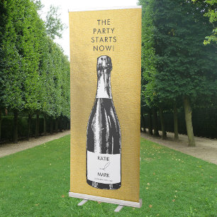 Gold Party Starts Now Wedding Welcome Sign