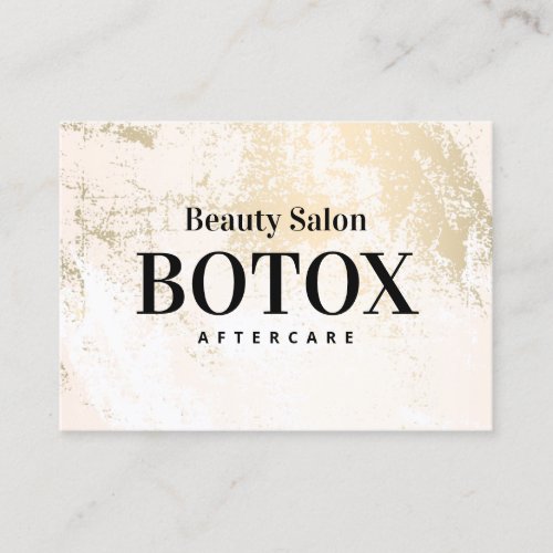 Gold Pastel Botox Aftercare Business Card