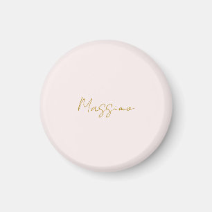 Gold & Pastel Color Calligraphy Elegant Plain Name Magnet