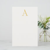 Gold & Pastel Color Monogram Professional Initial  (Standing Front)