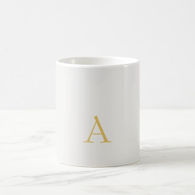 Gold & Pastel Color Monogram Professional Initial  Coffee Mug (Center)