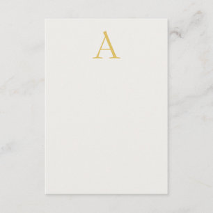 Gold & Pastel Color Monogram Professional Initial Enclosure Card
