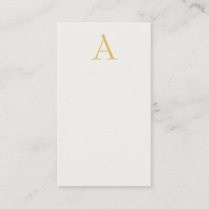 Gold & Pastel Color Monogram Professional Initial Enclosure Card