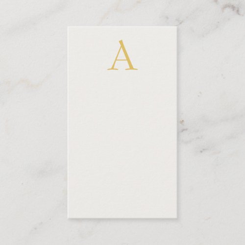 Gold & Pastel Color Monogram Professional Initial  Enclosure Card