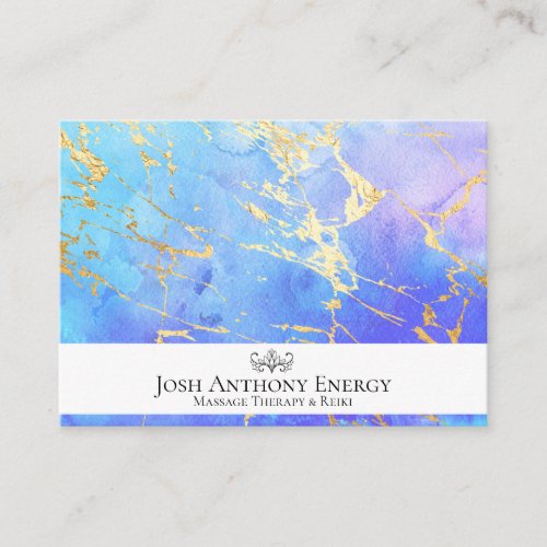  Gold Pastel Nebula Galaxy Universe Aqua AP3 Bu Business Card