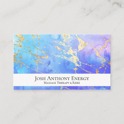  Gold Pastel Nebula Galaxy Universe Aqua AP3 Business Card