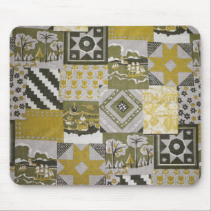 Gold Patchwork Mousepad