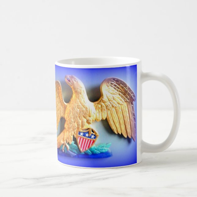 gold patriotic eagle coffee mug (Right)