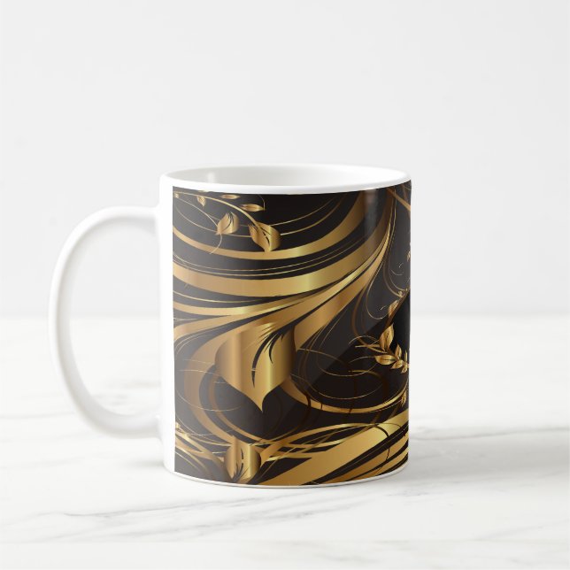 Gold Pattern 1 Mug (Left)