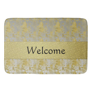 Gold Pattern Bathroom Mat