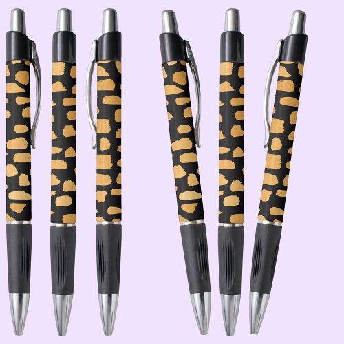 Gold Pattern       Black Ink Pen