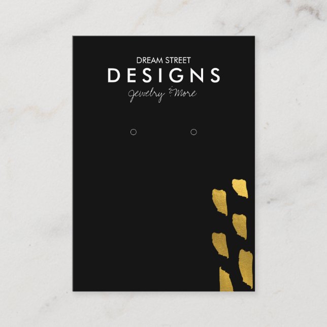 Gold Pattern Earring Display Card (Front)