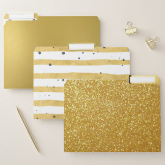 Gold Pattern File Folder