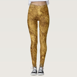 Gold pattern leggings