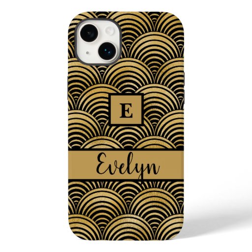 Gold Pattern Minimalist Personalise Case-Mate iPhone 14 Plus Case