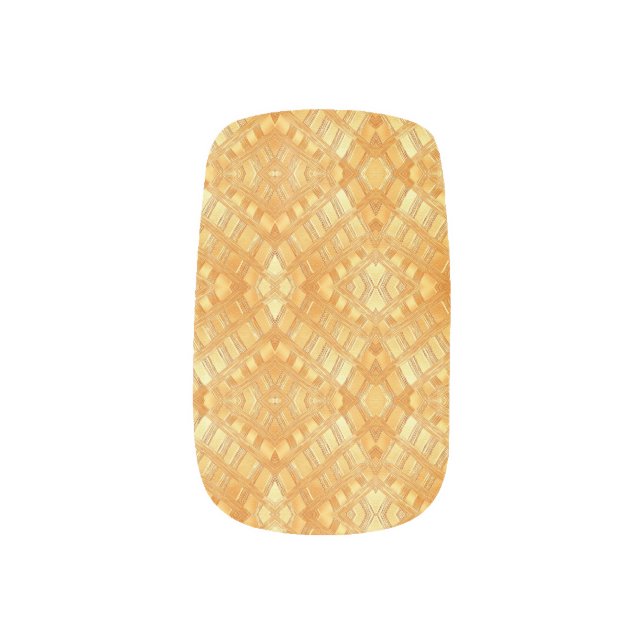 Gold pattern minx nail art (Left Thumb)