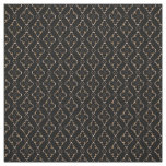 Gold pattern on black . Stylish art deco. Fabric