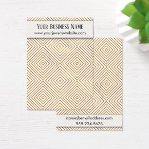 Gold Pattern on White Earring Holder Display