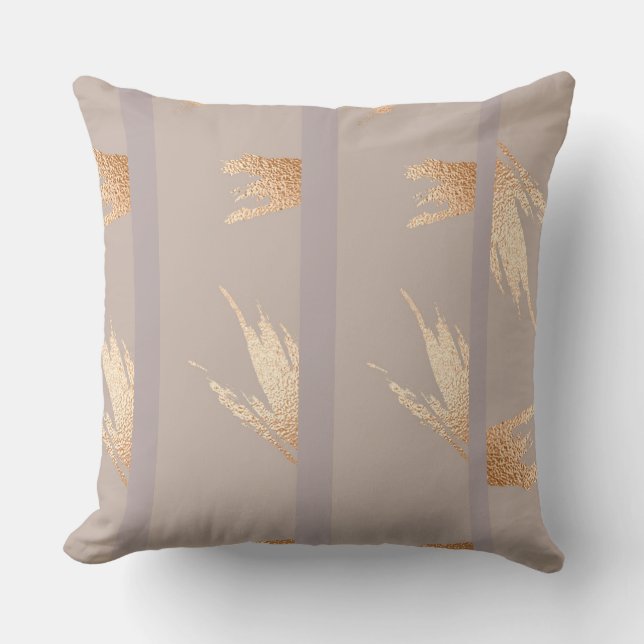 Gold Pattern Reversible Pillow (Front)