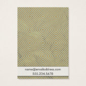 Gold Pattern Sage Green Earring Holder Display (Back)