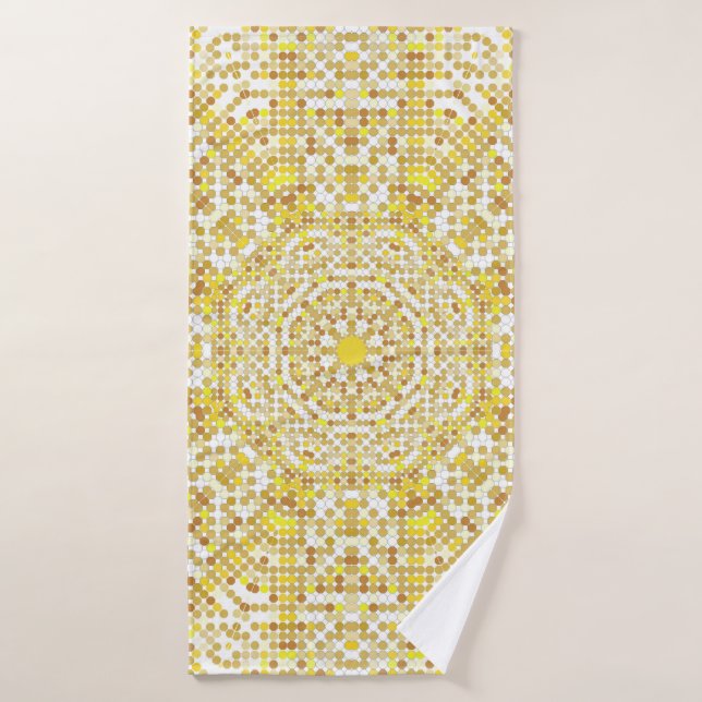 Gold pattern texture with golden mosaics in the By Bath Towel (Bath Towel)