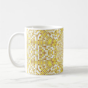 Gold pattern texture with golden mosaics in the By Coffee Mug