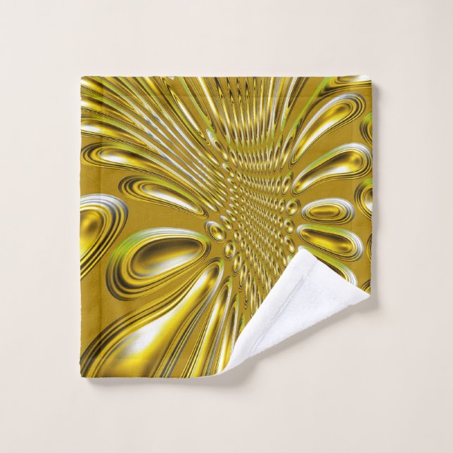 Gold Pattern Wash Cloth (Wash Cloth)