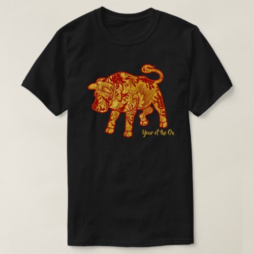 Gold Pattern Year Of The Ox T_Shirt