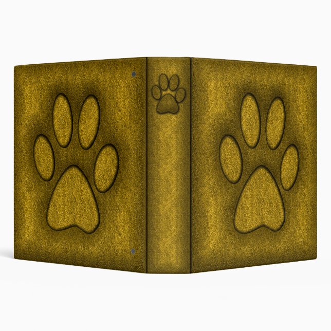 GOLD PAW PRINT BINDER (Background)