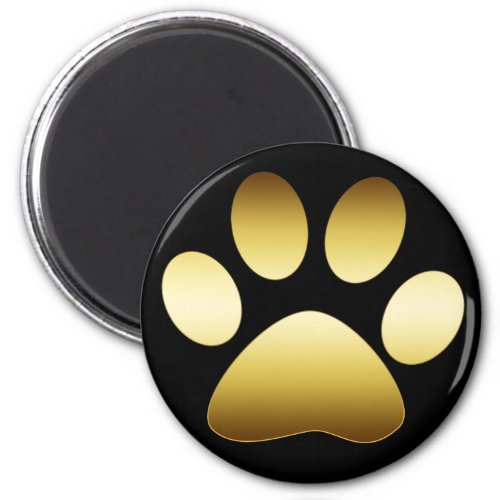 GOLD PAW PRINT MAGNET