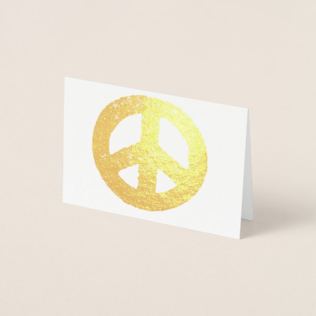 Gold Peace Symbol Foil Foil Card (Front)