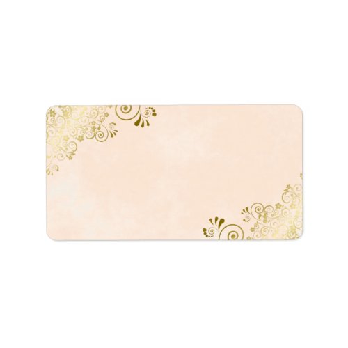 Gold  Peach Blank Labels for DIY Home Printing