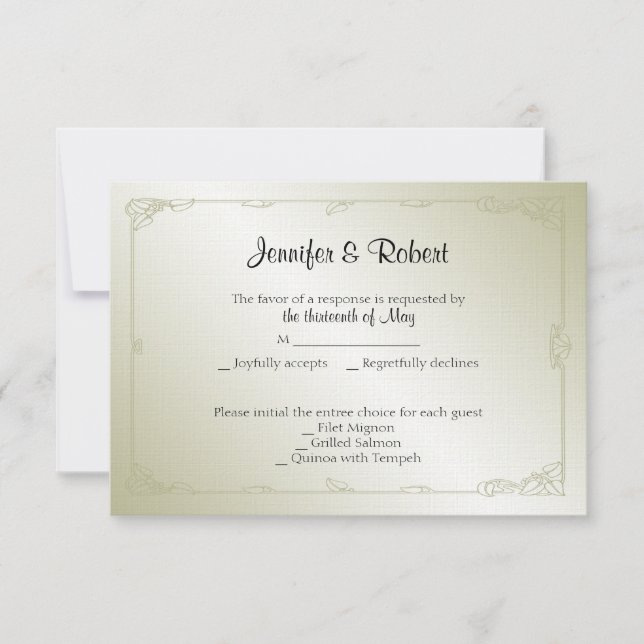 Gold Pearl 30th Anniversary Response Card (Front)