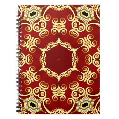 Gold pearl decorative frame illustration notebook