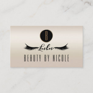 Gold Pearl Shimmer Eyelashes Customer Loyalty Card