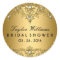 Gold Pearl Vintage Glamour Bridal Shower Sticker