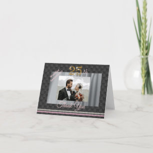 Gold & Pearls 25th Wedding Anniversary Thank You
