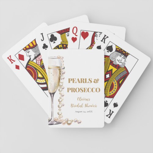 Gold Pearls and Prosecco Classic Playing Cards