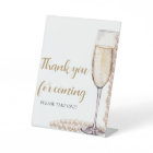 Gold Pearls and Prosecco Thank you for coming Sign